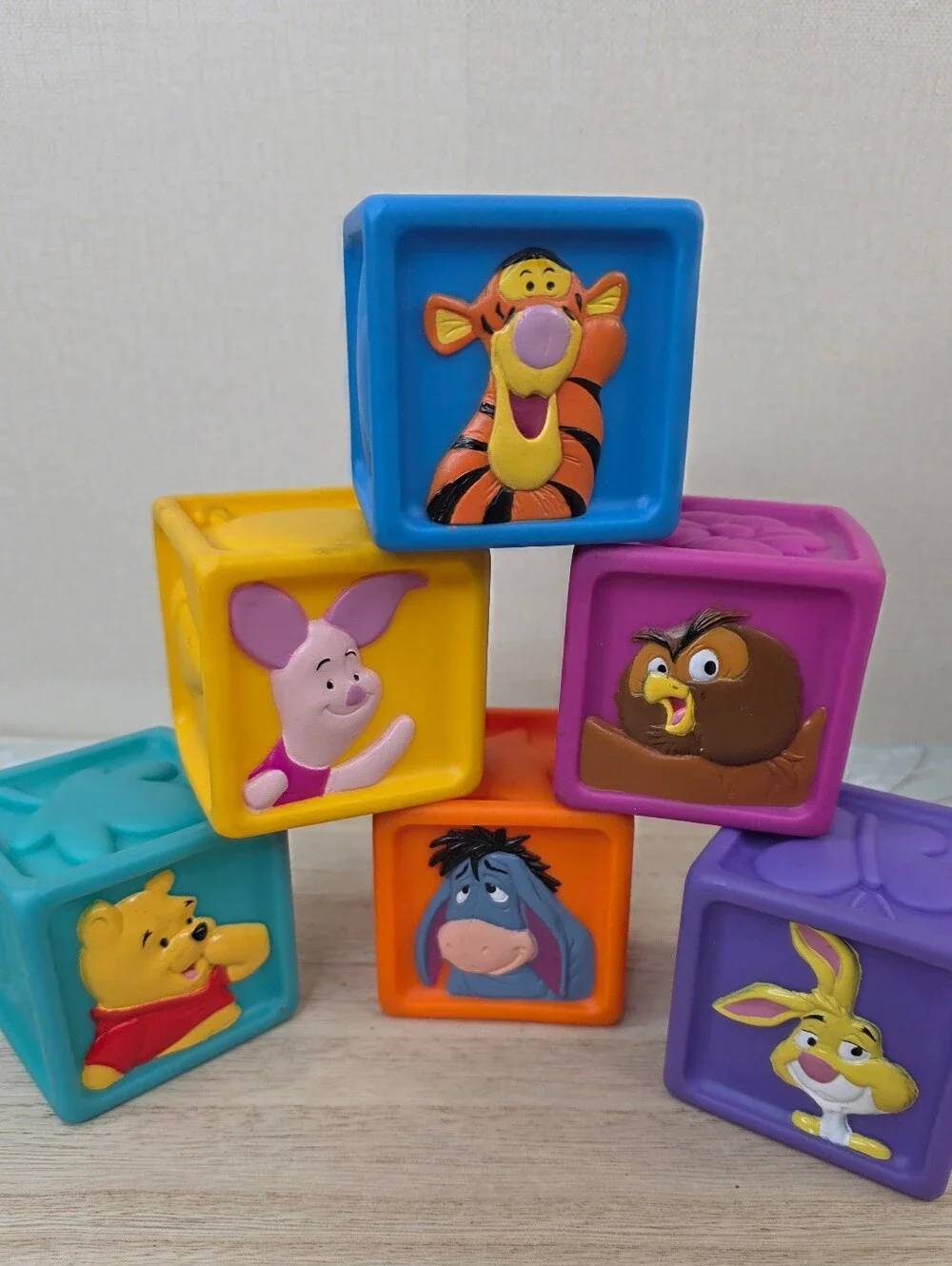 Disney Winnie the Pooh Silicone Stacking Character Blocks